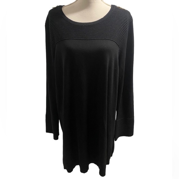 {Joseph A} Long Sleeve Black Dress - Picture 1 of 4